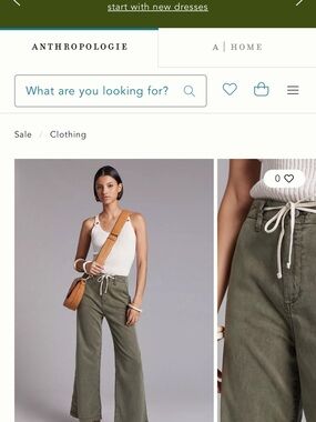 PAIGE Olive Green Drawstring Chinos